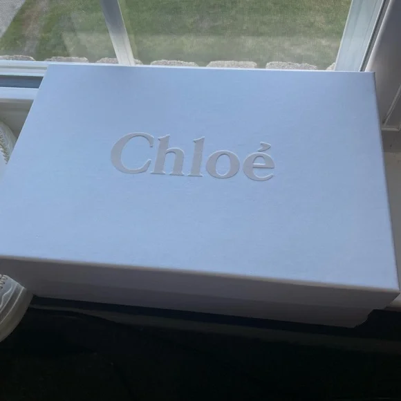 Chloe Lauren White Crochet Leather Platform Sneaker